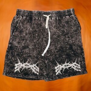 Acid Wash Thorn Shorts